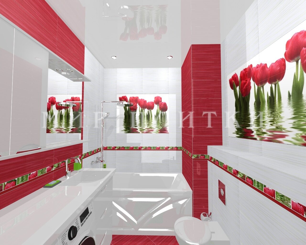 Ванные (с плиткой Керама Марацци) - Дизайн интерьера ванных - с плиткой Керама Марацци